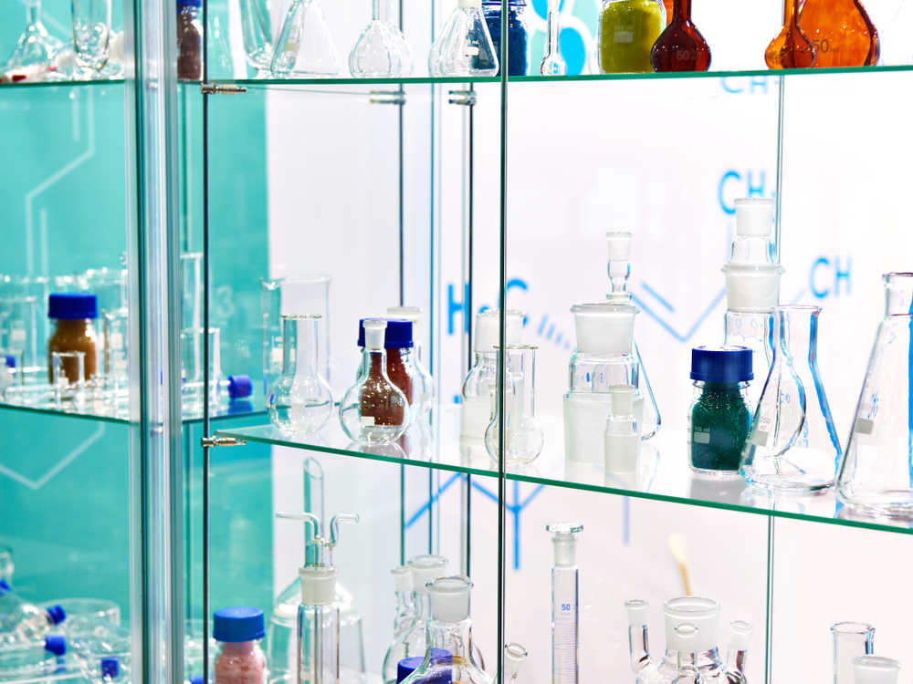 Glass Wall Cabinets in Lab