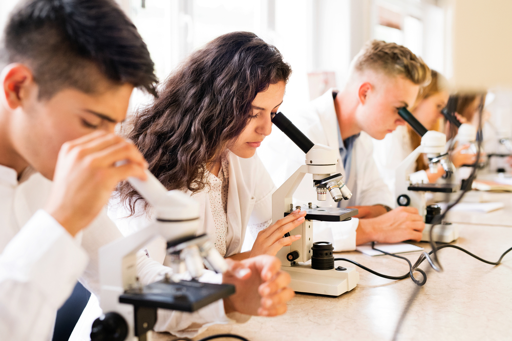 High School Students in Laboratory