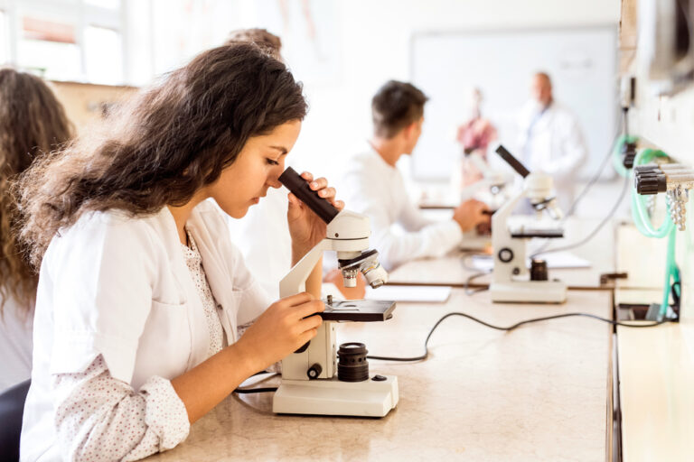 Students in High School Lab