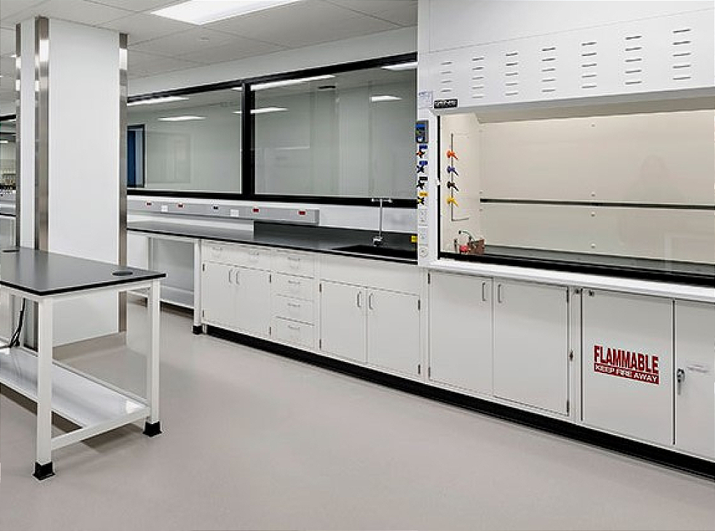 Various types of lab benches