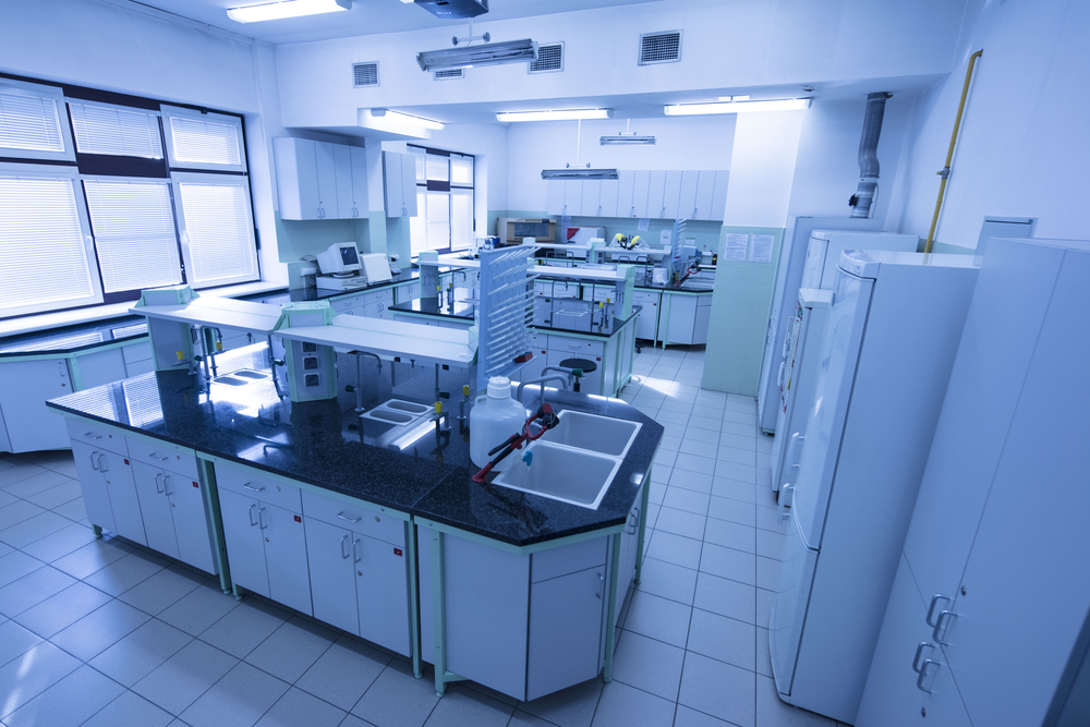 various laboratory cupboards