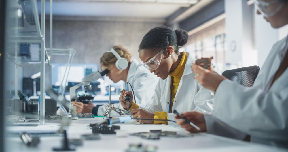 learners in school science lab