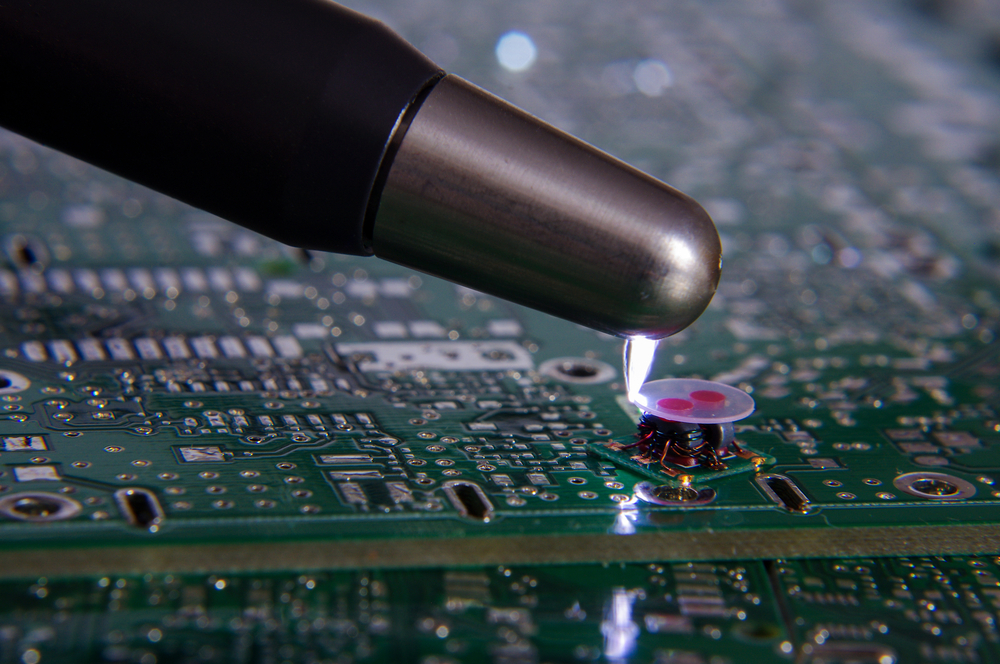 ESD sparks over RF electronics components 