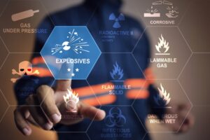 Explosives icon dangerous goods storage