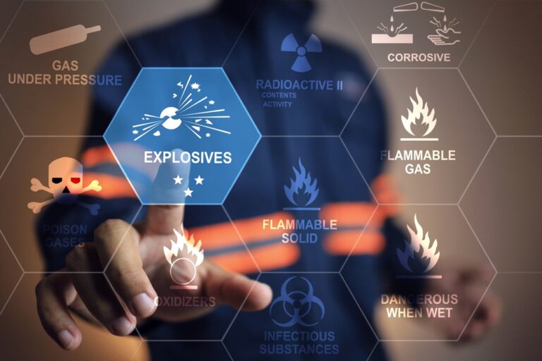Explosives icon dangerous goods storage