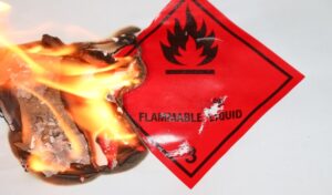 Flame is burning Flammable liquid symbol