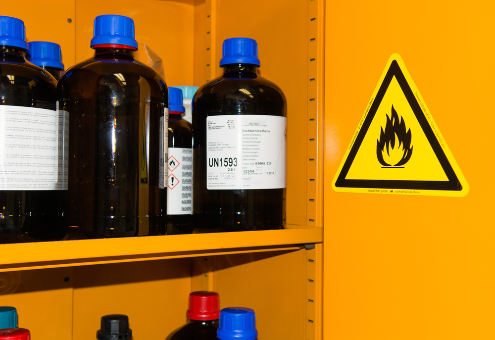 Flammable Chemicals in Explosion-proof Cabinets 