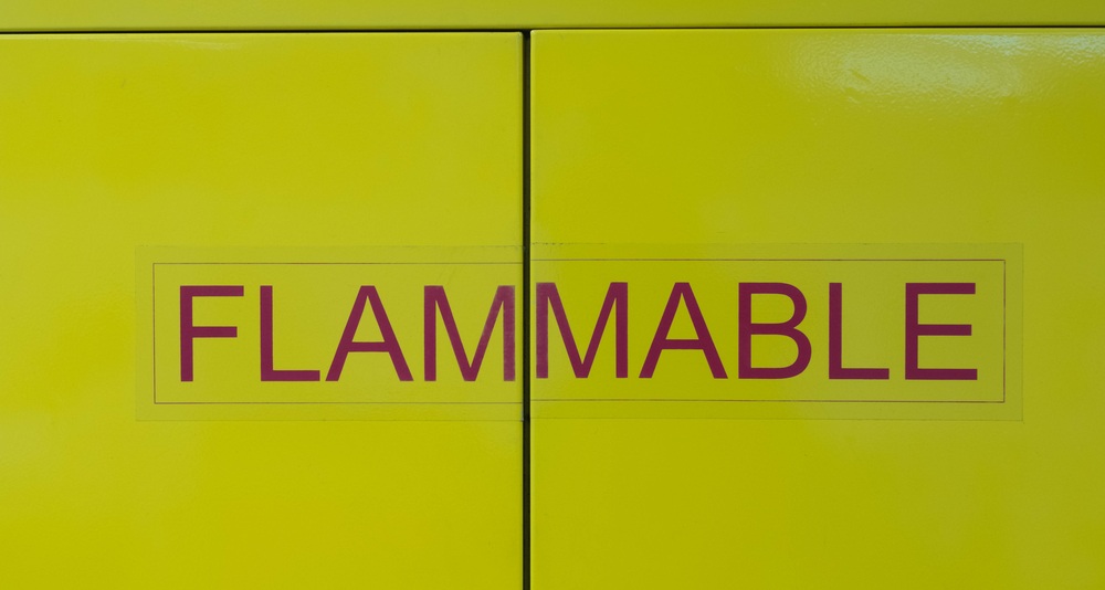 Closed flammable explosion-proof cabinets in chemical laboratory