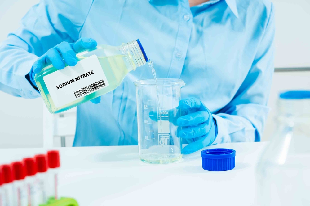 Scientist working with explosive compounds