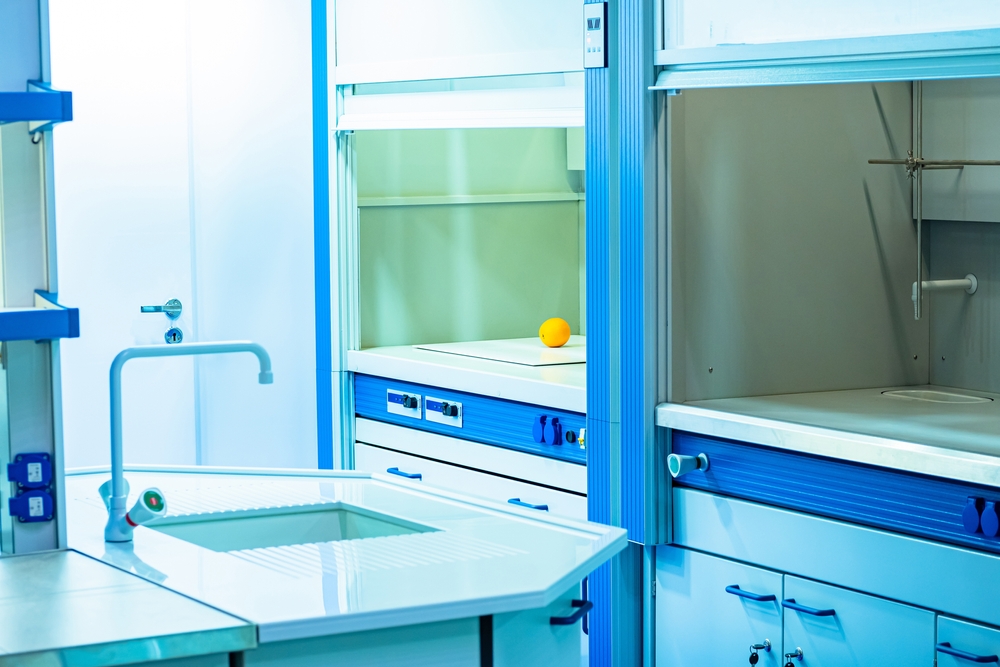 Fume hoods in University science lab
