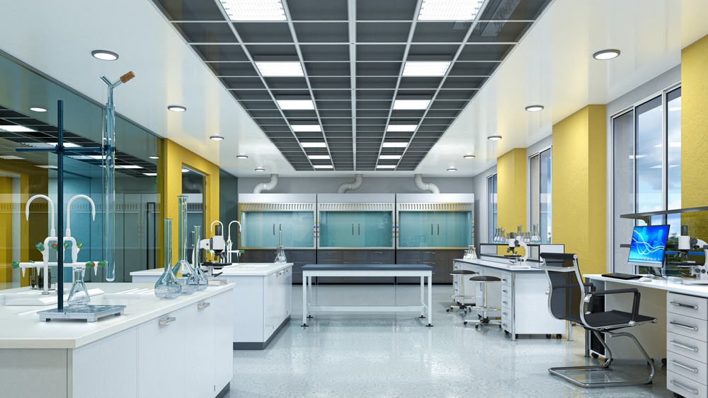 Recycled and upcycled lab furniture - 3d illustration