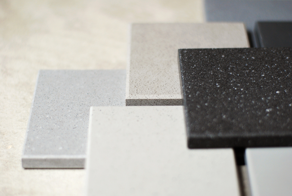 Resin countertop samples